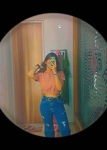 Ripped High Waist Blue Jeans