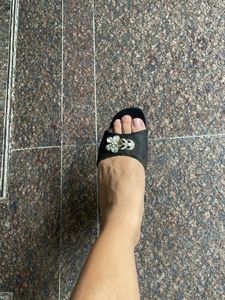 Embellished high block heel  Sandals