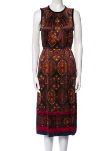 Designer silk printed dress