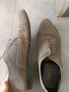 suede leather grey men shoes