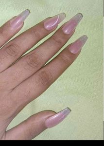 Savana Pink Glitter Press-On Nails set of 10