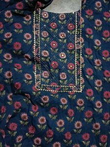 Blue Floral Kurta Set