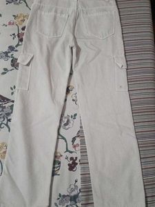 Cream Cargo Pants