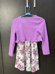 Floral Print Girls' Dress with jacket