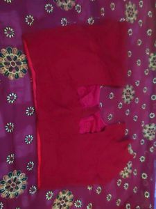 Embroidered Red Saree