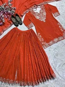 Purple Embroidered Salwar Suit