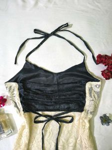 Lace halter corset backless Top🌸