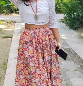 Bohemian Paisley Print Maxi Skirt