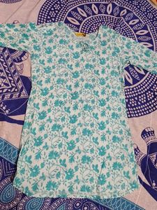 Beautiful Blue Floral Kurta