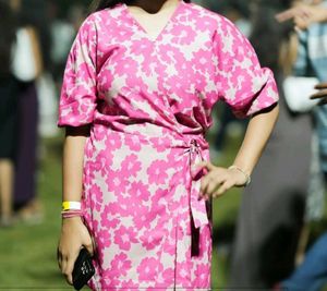 Vibrant Pink Floral bodycon dress