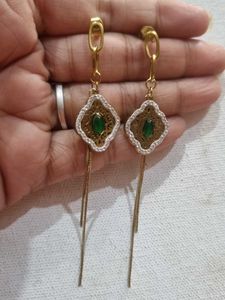 Anti tarnish Elegant Gold &amp; Emeral