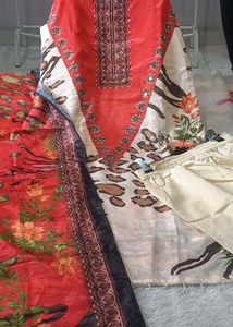 Brand New heavy chinon Mirror Work suit set