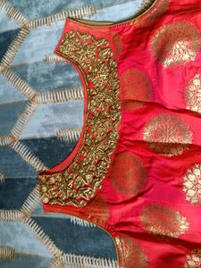 Red And Golden Ethnic Gown