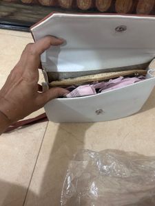 Chic Brown &amp; White Handbag