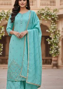 Elegant Pink Embellished garara Set