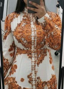 Boho Print Maxi Dress ( buttoned )