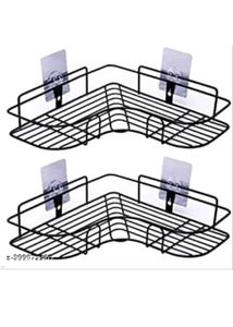 2-Tier Metal Corner Storage Rack (Pack of 2)