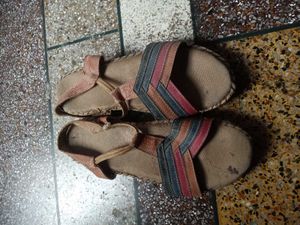 Comfortable Striped Flat Sandals