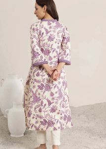 Floral Cotton Kurti from Myntra - Size-S
