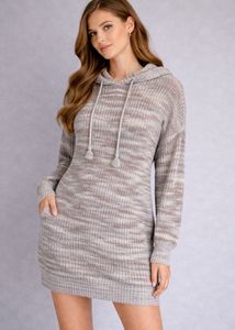 Cozy Knit Hoodie Dress
