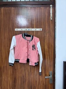 Pink NY Varsity Jacket