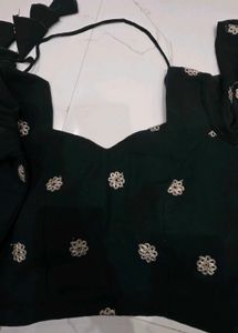 lehenga, blouse with odhani