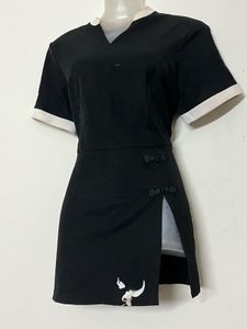 korean Designer mini black one piece