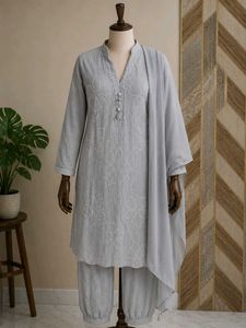 Silver Grey 3 pc Suit Medium size