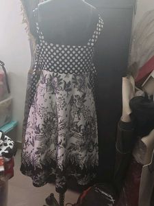 Chic Polka Dot &amp; Floral Print Dress