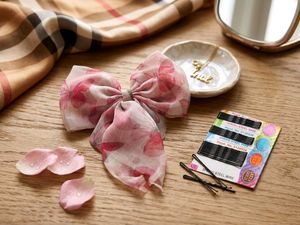 Floral Bow &  Hair Clip