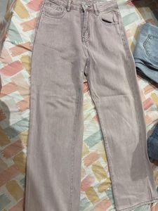Light Purple Wide Leg Jeans