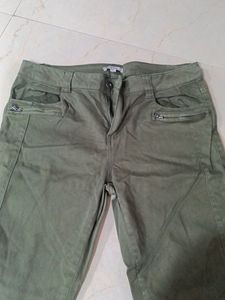 Olive Green Denim