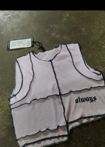Lavender "Always" Crop Top