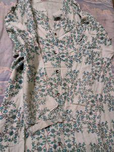 Elegant Floral Print Kurta for Women