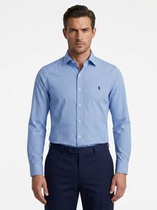 Authentic Polo RL Dress Shirt Blue Striped