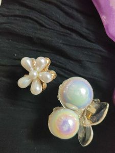 ✨ 8pc's Cute Pearl &amp; Iridescent Hair Clips 🦪✨