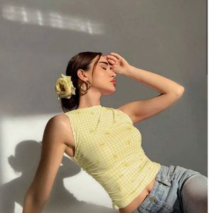 Savana Cute Gingham Bow Top
