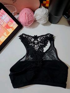 Black Lace Bra Top 🐈‍⬛️✨️