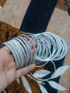 Silver Oxidized Bangles Set