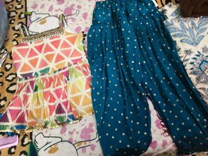 Girl's Ethnic Top and Bottom Set for 4-6 years