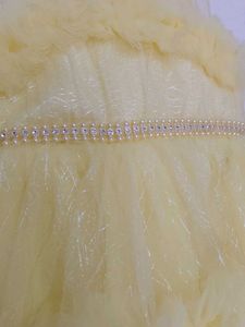 Yellow Ruffle Party Dress