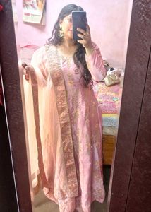 Embroidered Anarkali With Dupatta (Women's)