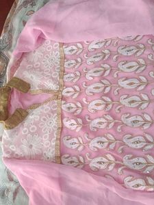 Elegant Pink Embroidered Kurta Salwar