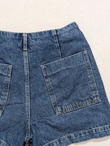 Zara Button Detail Denim Shorts Vintage Fit