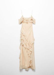 Chic Polka Dot Ruffle Maxi Dress
