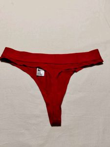 Calvin Klein Women's Red Logo Thong | Size M