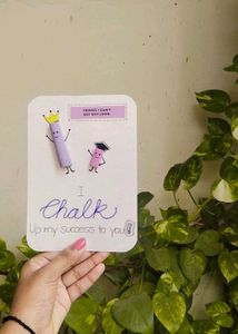 Handmade 'I Chalk' Teacher's Day Card