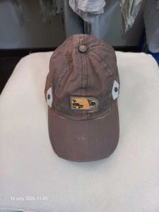 Brown Baseball Cap with Emblem