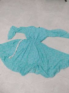 Flowy Teal Blue Maxi Dress
