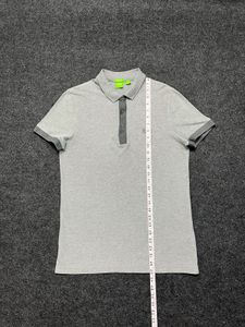 Men's Grey BOSS Polo Shirt